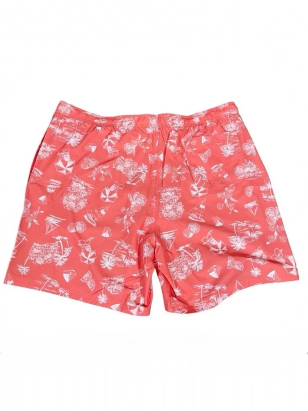 Old Navy Men’s Orange‎ Printed  6” Tropical Beach Swim Trunks Size XXL